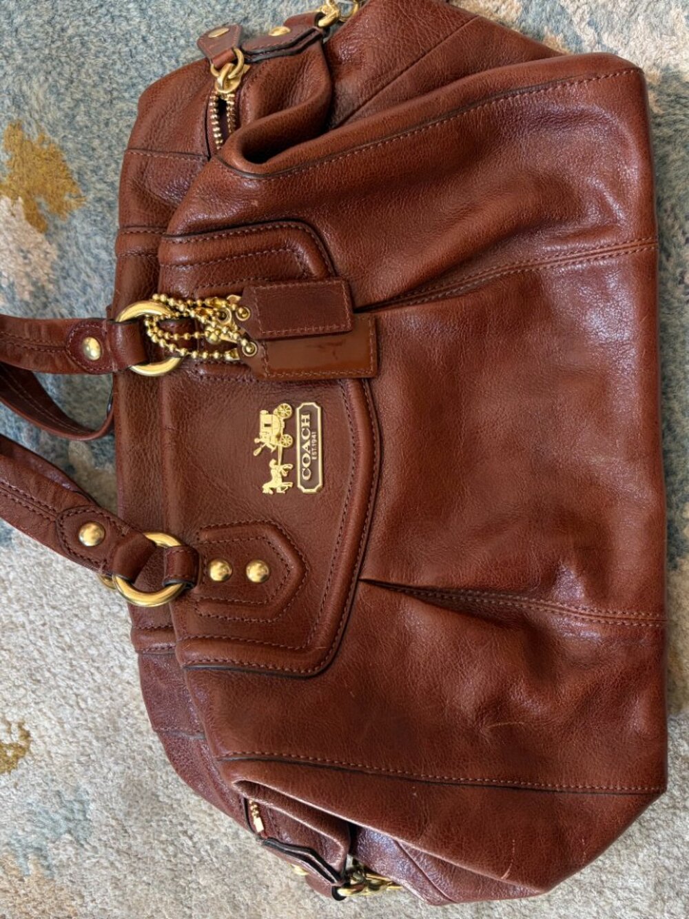 Vintage Coach Dark Brown Leather Satchel BRAND NEW - Picture 7 of 11